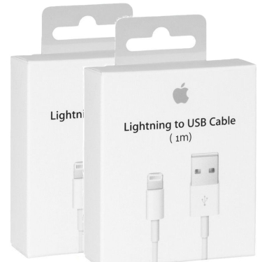 זוג כבלים מקוריים Apple Lightning to USB