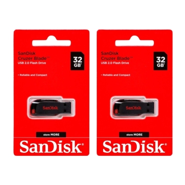 זוג זיכרונות ניידים‏ SanDisk Cruzer Blade 32GB