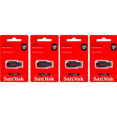 ארבעה זיכרונות ניידים‏ SanDisk Cruzer Blade 128GB