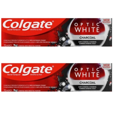 משחת שיניים אופטיק וויט פחם COLGATE (2 חבילות)