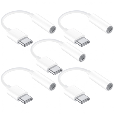 חמישה מתאמי USB Type C TO Aux (ליציאה של אוזניות)
