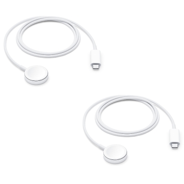 זוג מטענים מקוריים לשעוני אפל Apple Watch Magnetic Charger to USB-C Cable
