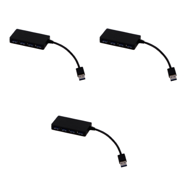 שלושה מפצלי USB 2.0 (עם כבל ו 4 יציאות)