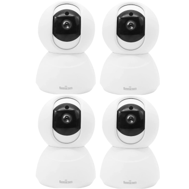 ארבע מצלמות אבטחה אלחוטיות Semicom IC-PTZ3 PRO (מסתובב)