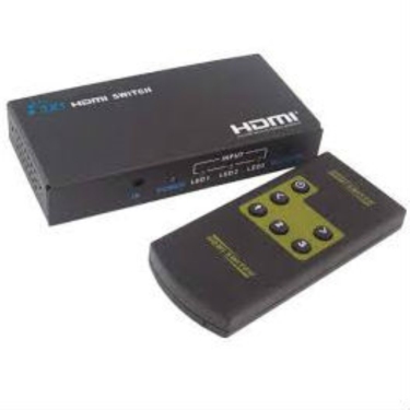 קופסת מיתוג HDMI איכותית בעלת 3 כניסות ושלט רחוק (כולל ספק כח תומך 3D)