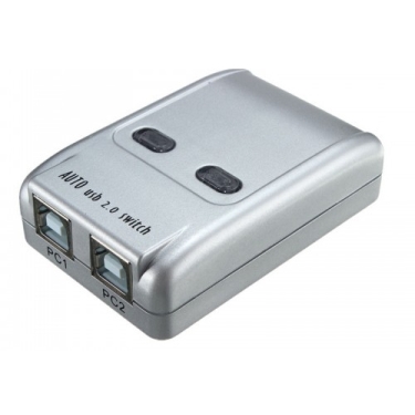 קופסת מיתוג USB2.0 אוטומטית, לחיבור מוצר USB אחד ל-2 מחשבים (מתג שיתוף USB)