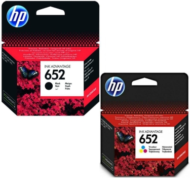 סט דיו מקורי HP 652 (שחור וצבעוני)