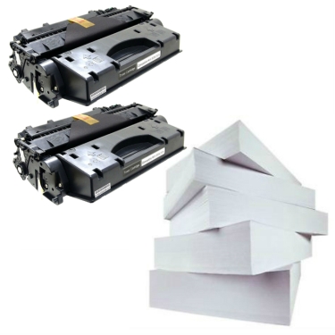 קרטון נייר זוג טונרים תואמים HP 80X CF280X