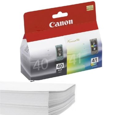 חבילת נייר ודיו מקורי צבעוני ושחור Canon PG40 CL41