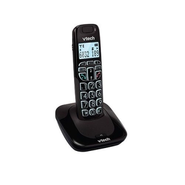 טלפון דק שחור לכבדי שמיעה vtech ויטק