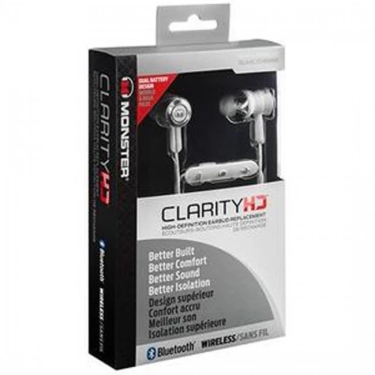 אוזניות בלוטוס Monster HD clarity in-ear (בצבע לבן מחיר חיסול)