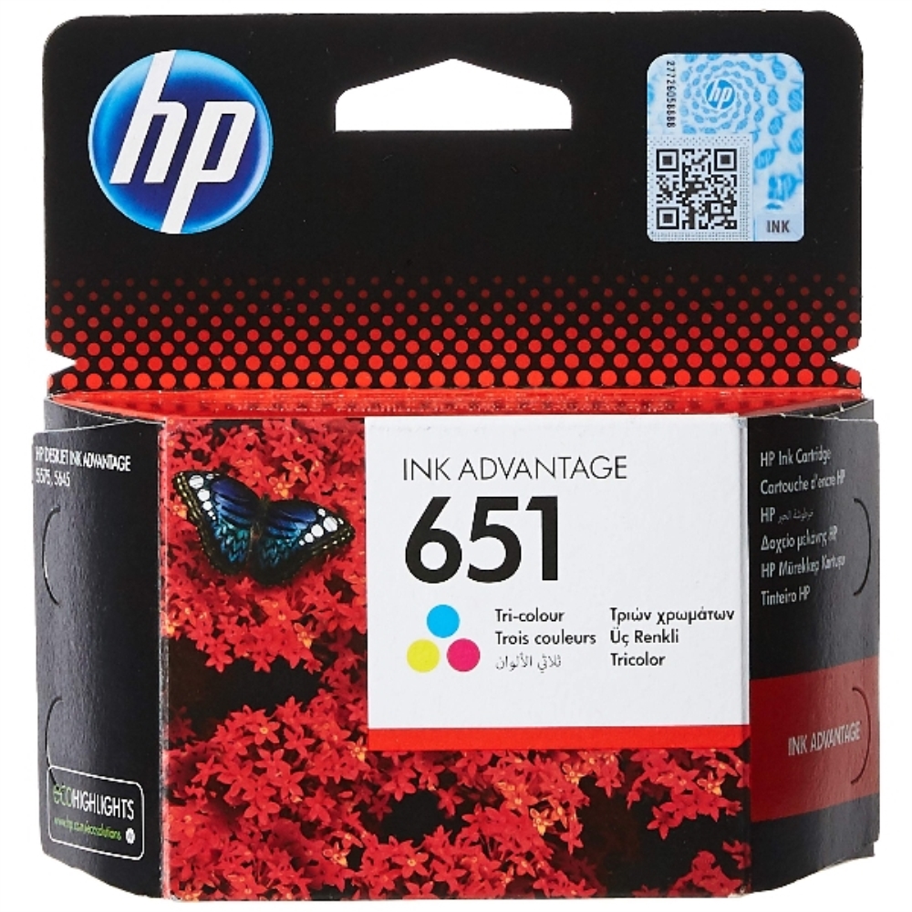 דיו צבעוני מקורי HP 651 C2P11AE