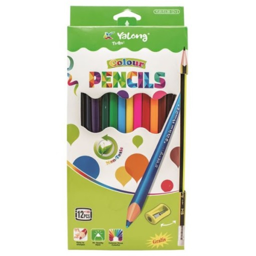 עפרונות צבעוניים (חבילה של 12)
