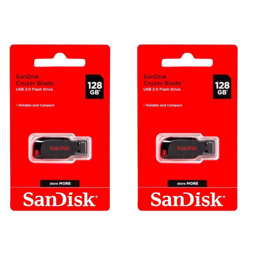 זוג זיכרונות ניידים‏ SanDisk Cruzer Blade 128GB