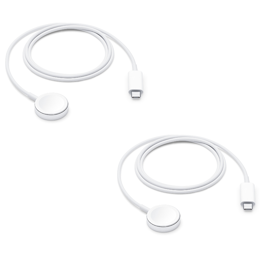 זוג מטענים מקוריים לשעוני אפל Apple Watch Magnetic Charger to USB-C Cable