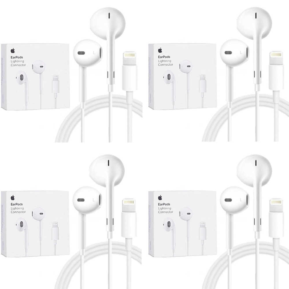 4 אוזניות ‏מקוריות חוטיות Apple EarPods with Lightning