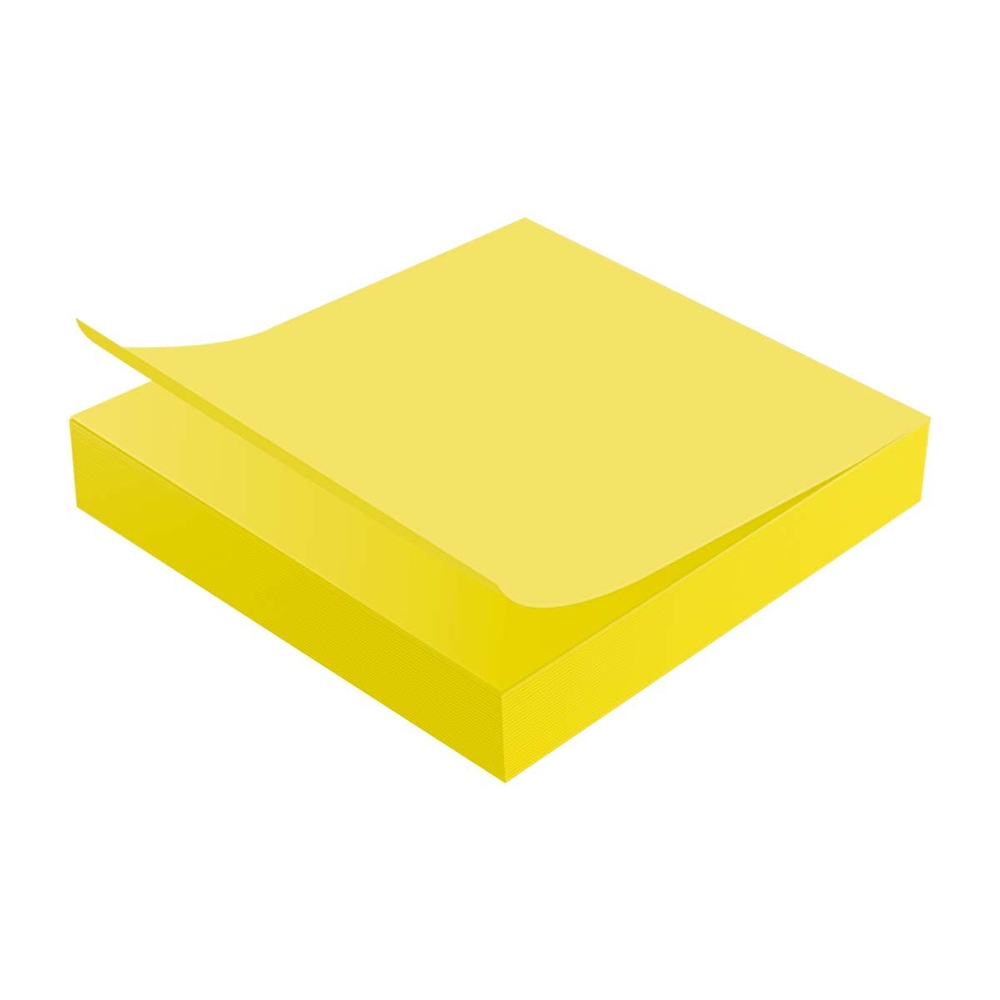 קוביית ממו דביק צהובה של 100 דפים (מזכריות)
