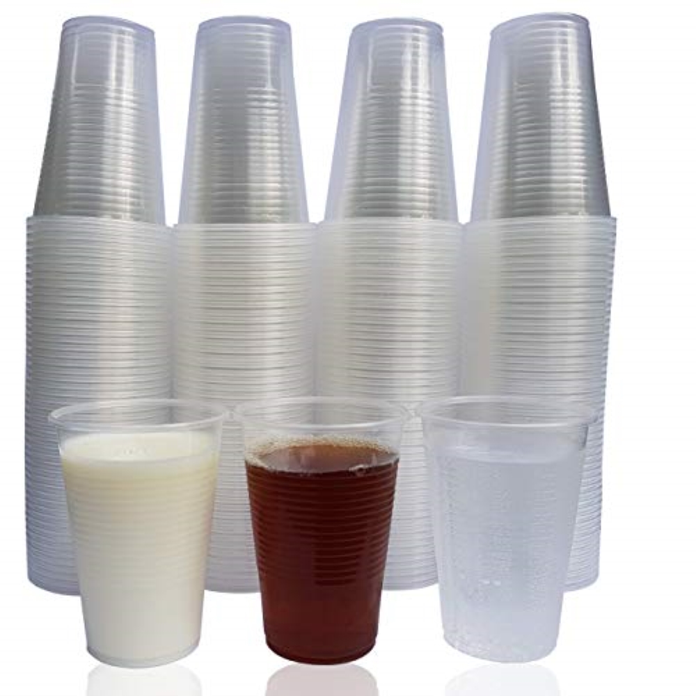 חמישה שרוולים כוסות פלסטיק (100 כוסות בשרוול)